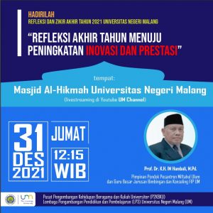 Refleksi dan Zikir Akhir Tahun 2021 Universitas Negeri Malang