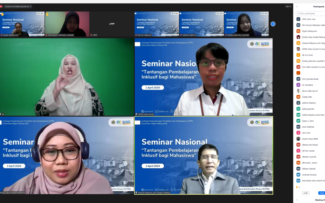 Mendukung Inklusi: Seminar Nasional Universitas Negeri Malang Menggali Tantangan Pembelajaran Mahasiswa Berkebutuhan Khusus